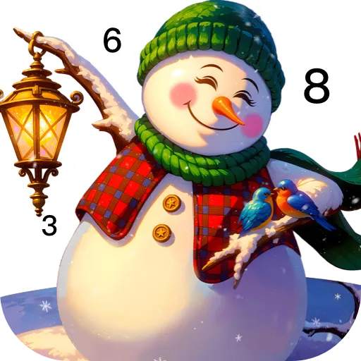 Game icon for Winter Snow Color by Numbers by Joyarc Coloring Games
