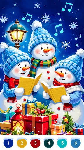 Gameplay screenshot 1 from Winter Snow Color by Numbers - Board game