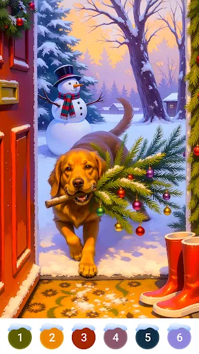 Gameplay screenshot 3 from Winter Snow Color by Numbers - Board game